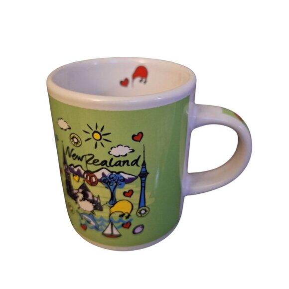 New Zealand Mug Cup Mini Espresso Vintage Set of 3 Unmarke Small Kiwi Bird Sheep - Picture 9 of 9